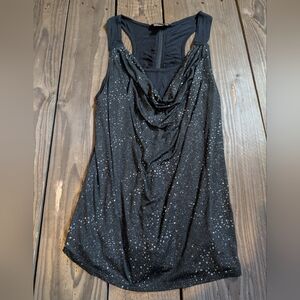 Rock & Republic Black and Silver Tank Top M